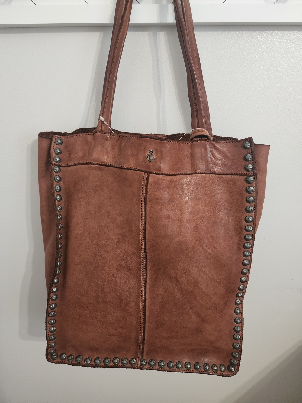 Harbour 2nd Brown Leather Tote Bag with Front Zip - Picture 2 of 4
